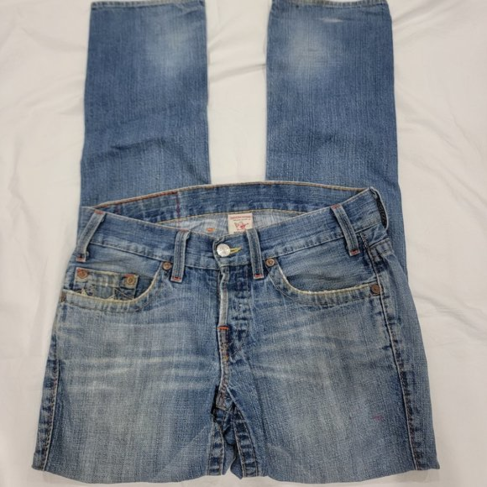 True Religion 3 Fly Button Down Logan Jeans Row 30, Seat‎ 33 Women